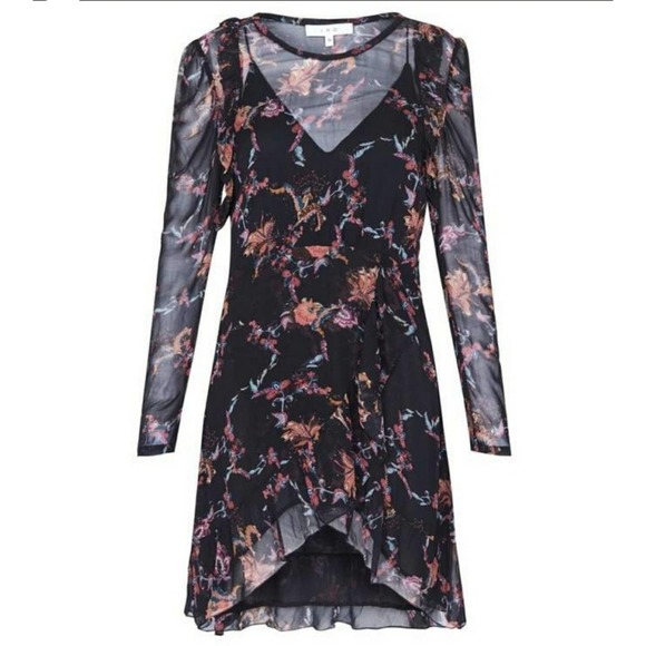NWT IRO Loxie Dress Floral Shear Black Boho - Picture 7 of 9